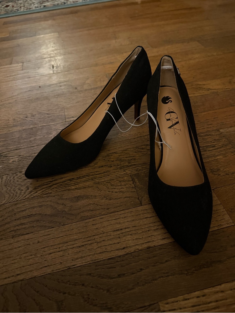 Gloria Vanderbilt Black Pointed Toe Stiletto Pumps for Women